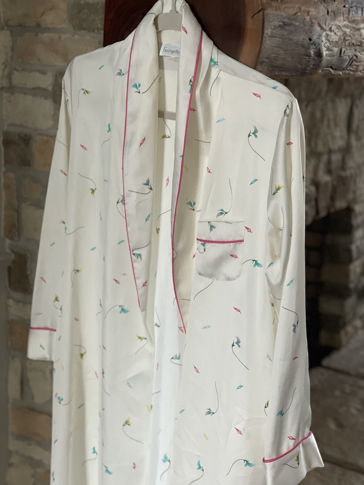 Georgette Trabolsi Womens Size M Lingerie Night Gown With Matching Robe Size S.