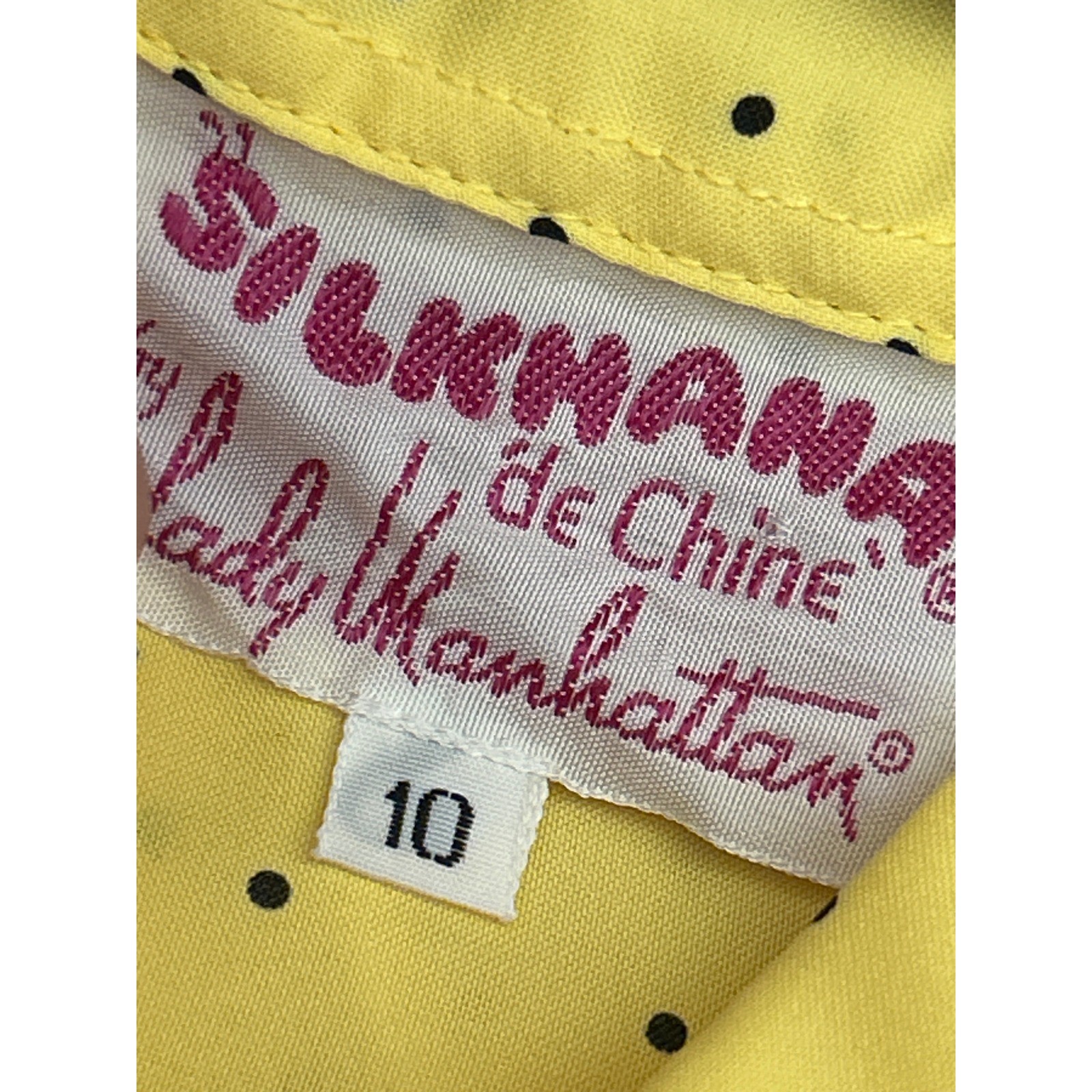 Vintage Silkhana Lady Manhattan Polka Dot Blouse Bow Secretary Core Retro 70s 80