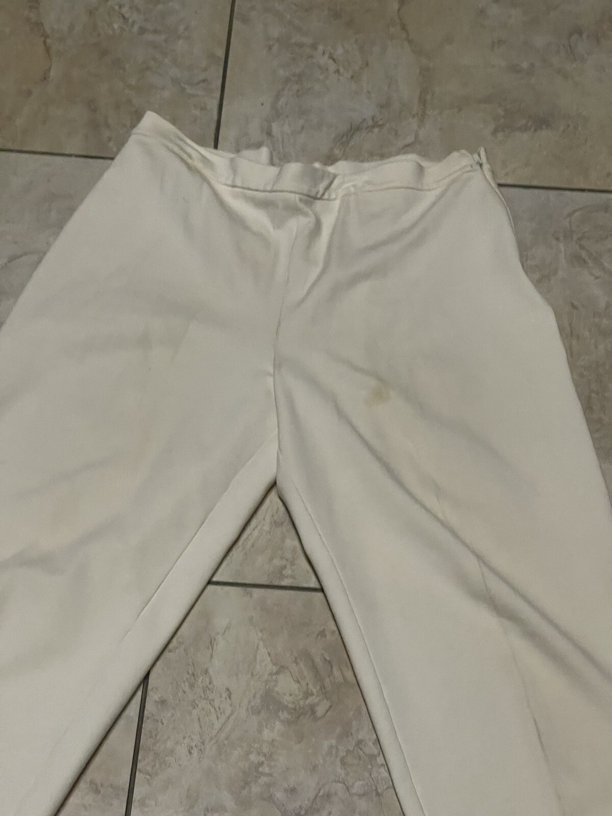 Vintage TALBOT’S Side Zip Ivory/Cream Pants Large Some Stretch No Pockets