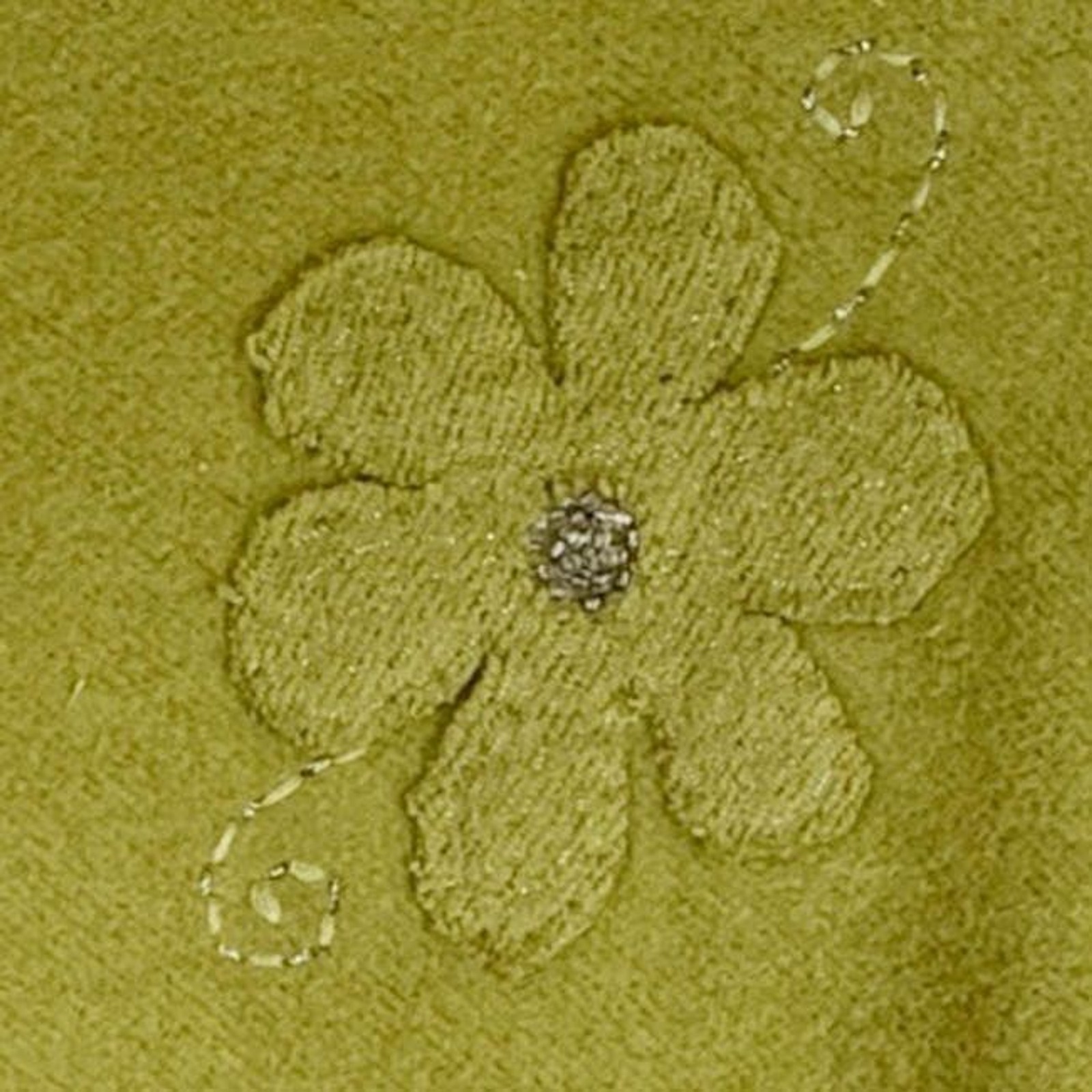 Vintage 70s Boho Jacket 6 Olive Green Cotton Applique Flowers Classy Hippie