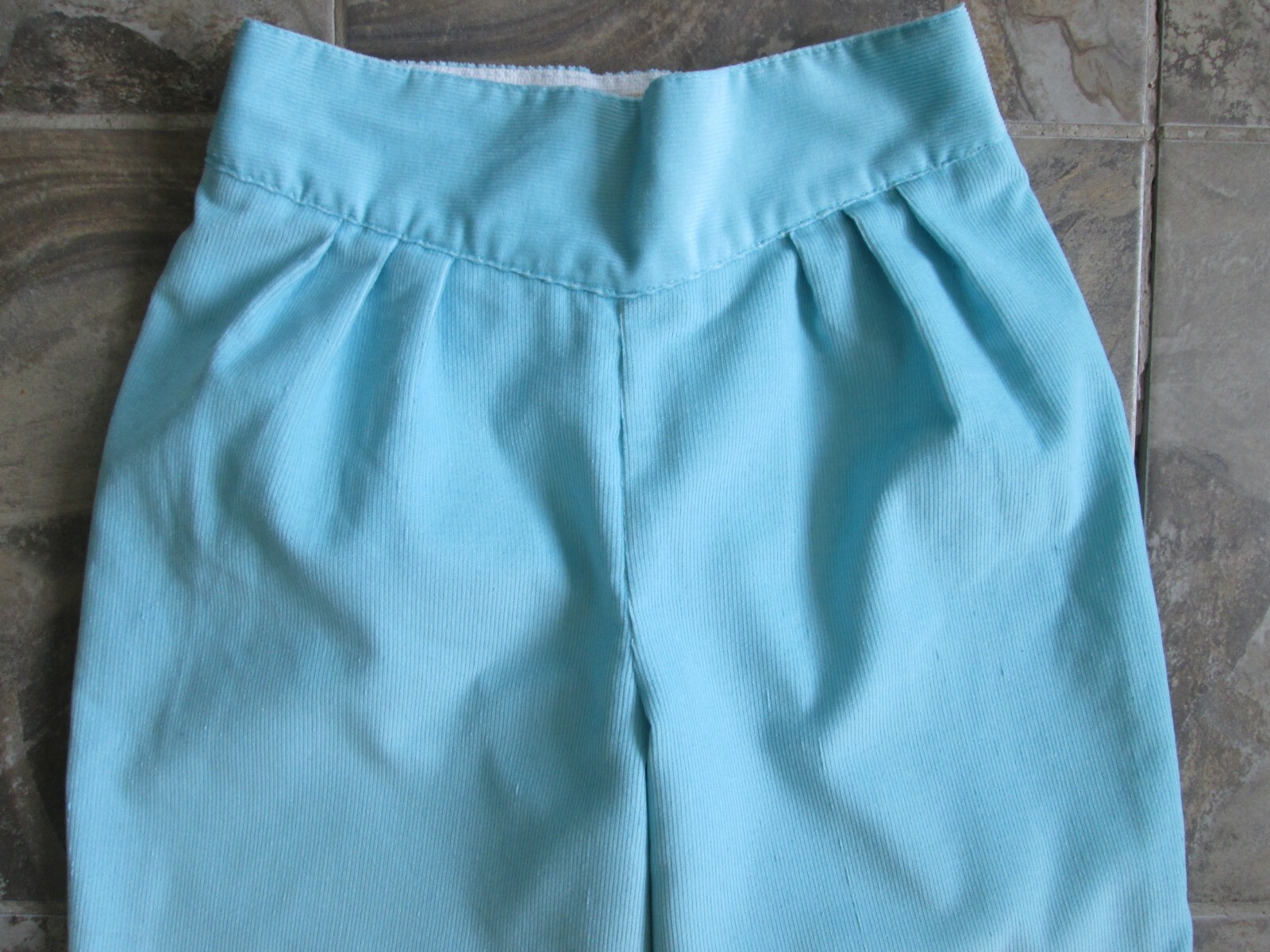 VTG Health-tex Pants 26×26 14 Our Girl Juniors Corduroy Cotton Turquoise Elastic