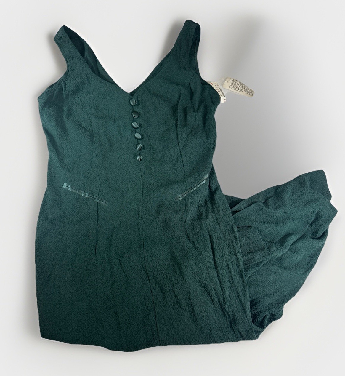 Vintage Green Dress NWT Carson Pirie Scott Size 11 – Sleeveless Button Midi