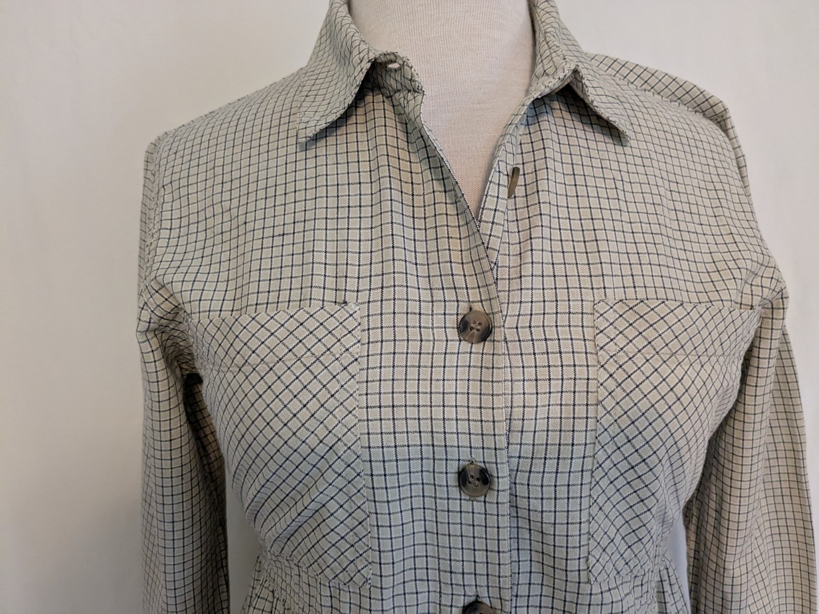 Vintage J G Hook Jumper Dress Button Down Front Sz 8 Petite 90s
