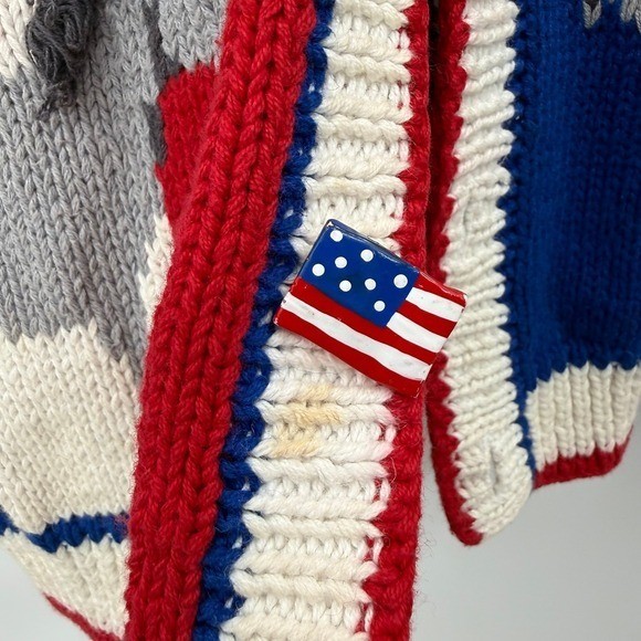 FLAWED PLEASE READ – RARE BELLE POINTE VOTE REPUBLICAN DEMOCRAT SWEATER VEST LG