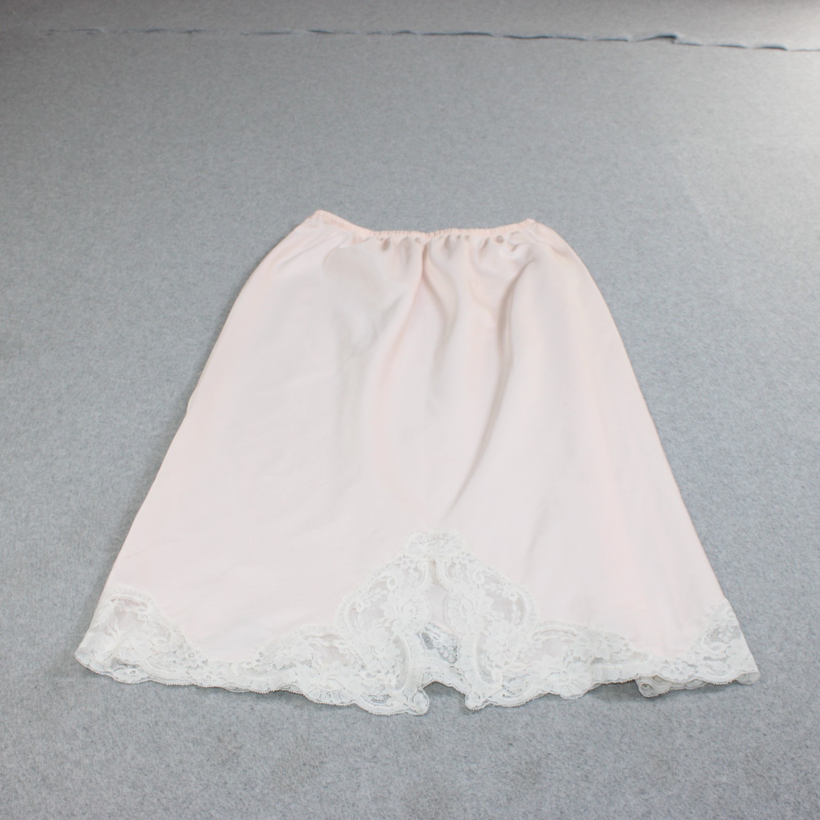 Vintage Christian Dior Half Slip Women Size 27 Pink Lace Slit Coquette Sexy READ