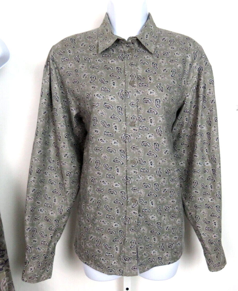 VTG 1980s MONDI SIZE 34 PAISLEY GRAY SKIRT & BLOUSE SET COTTON MODAL BLEND