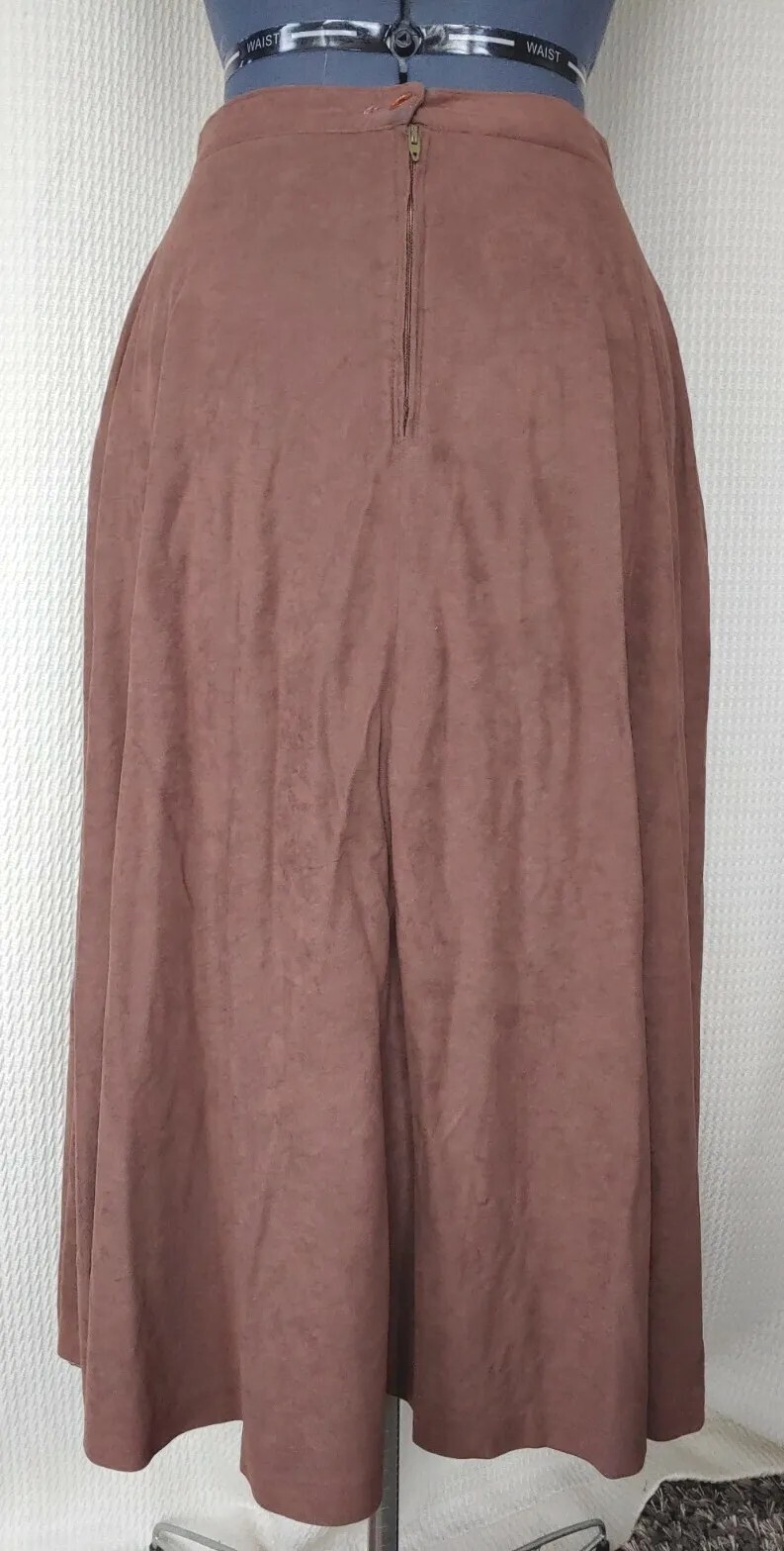 Vintage Pants Plus Brown Suede-like Skirt Size 11/12