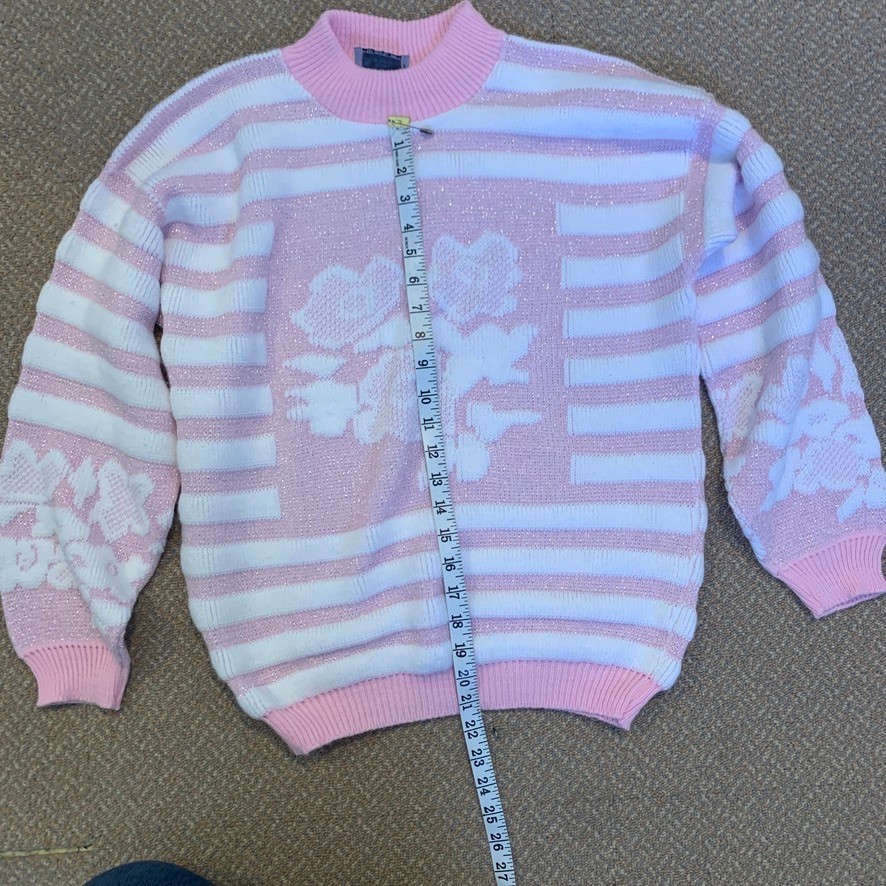 Vintage 80’S Adele Knitwear Sweater Women’s M/L Pink USA