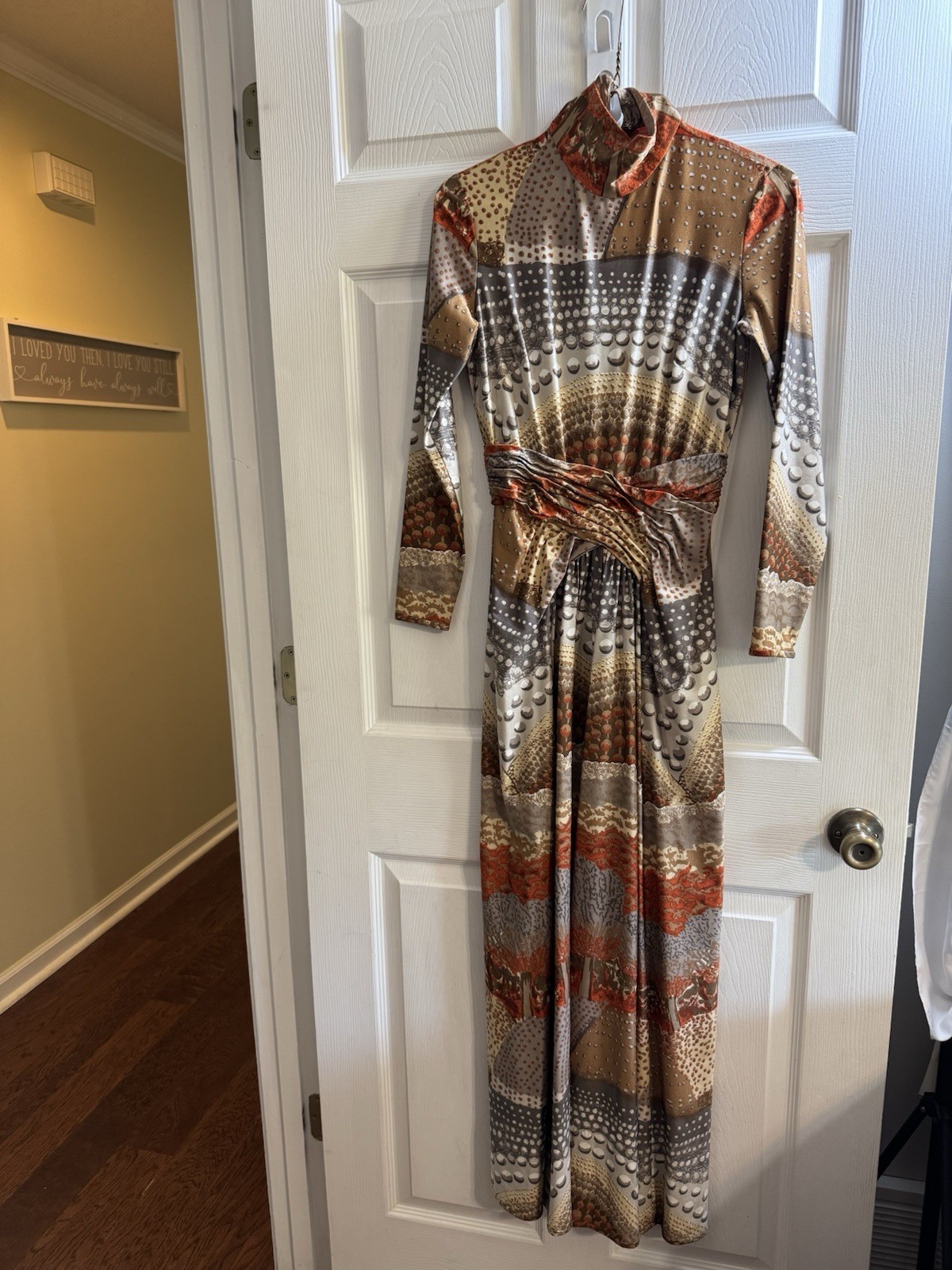 Robert-David Morton 60-70’s Psychedelic Optical Illusion Mock Neck Size 8