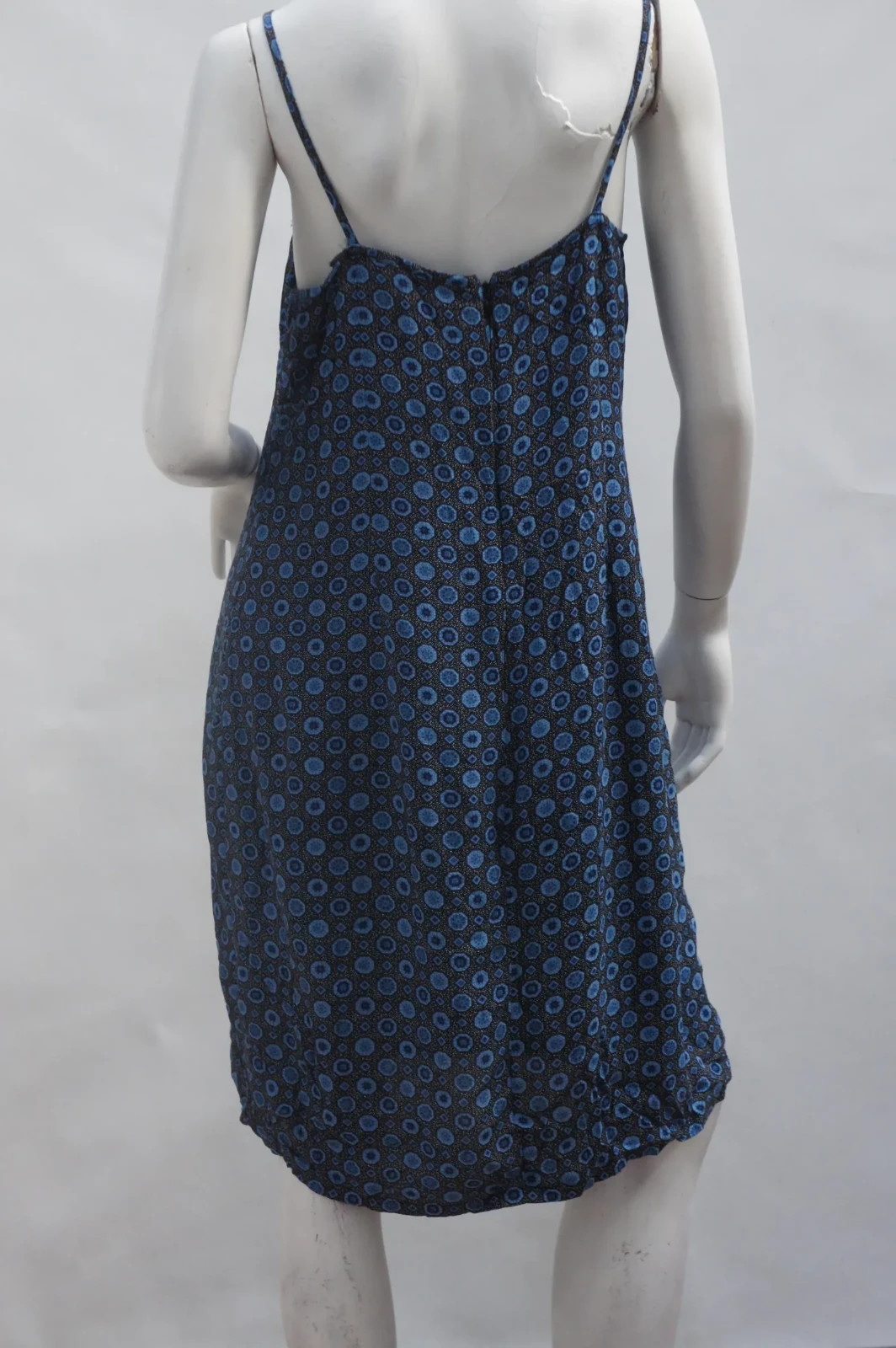 Vintage 90s-Y2k Blue Milkmaid Babydoll Dress Boho Cottagecore Slip Dress