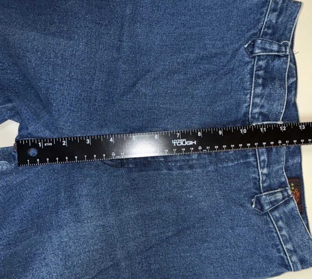 Vintage 70s Union Gap Wide Leg Jeans Footprint Stitching Embroidered 26×30