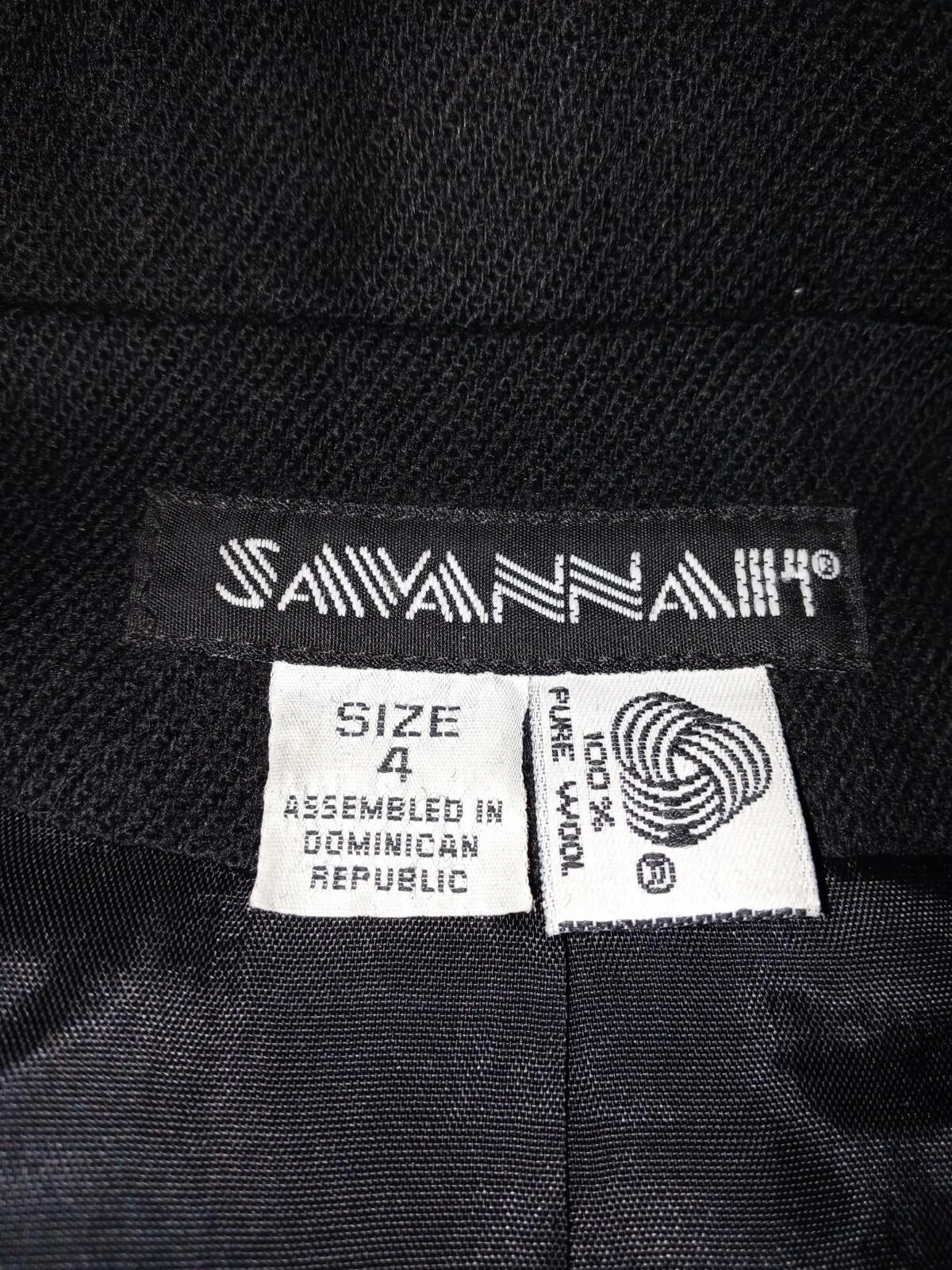 Savannah Blazer Black Vintage Sz 4 For Womens (B51)