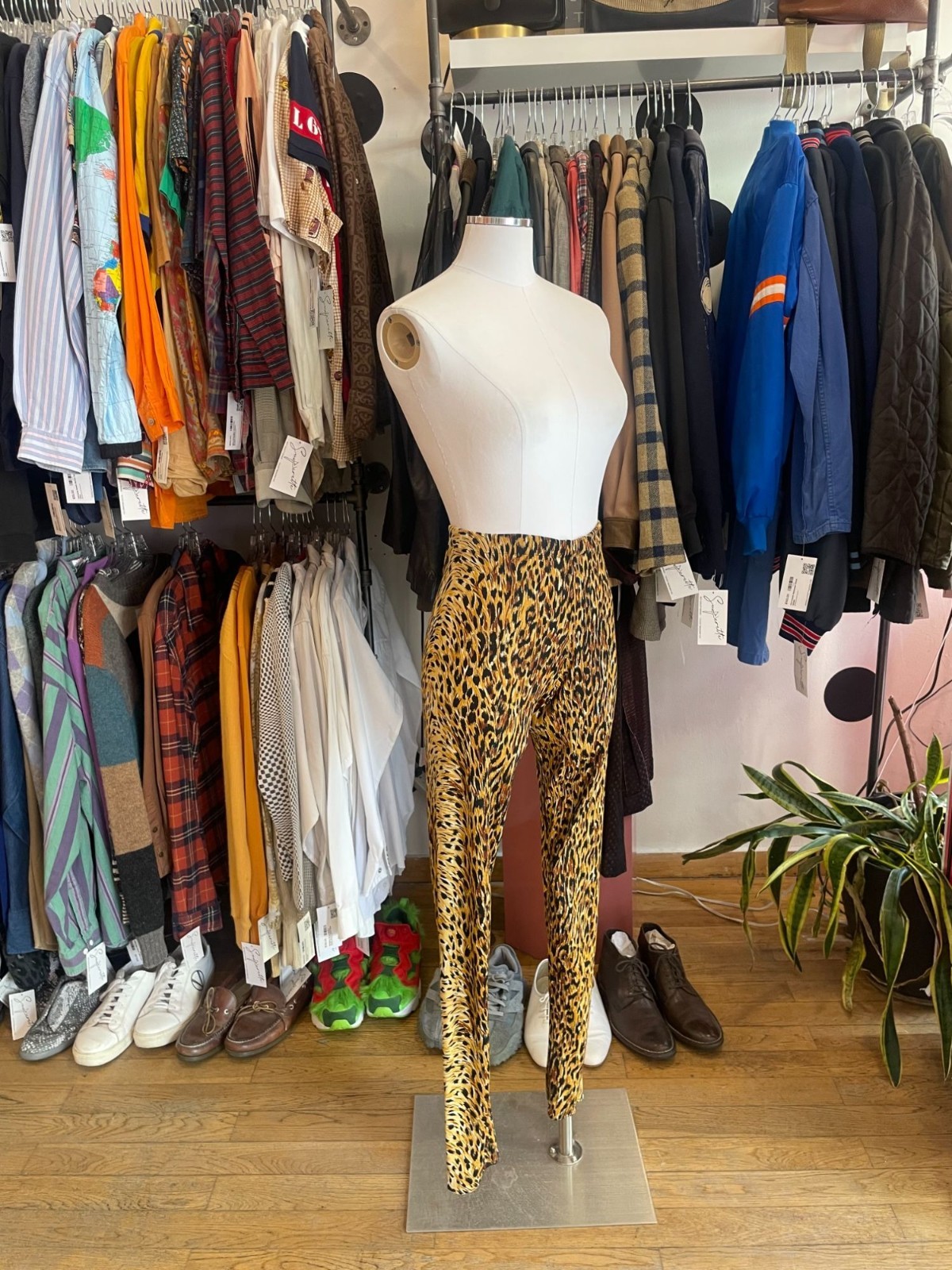 Norma Kamali Leopard Print Leggings