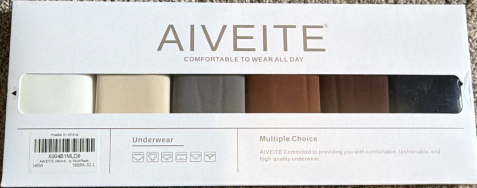 AIVEITE Women’s Pantyhose Multi-Color Pack Size L Beige Ivory Brown Black Gray