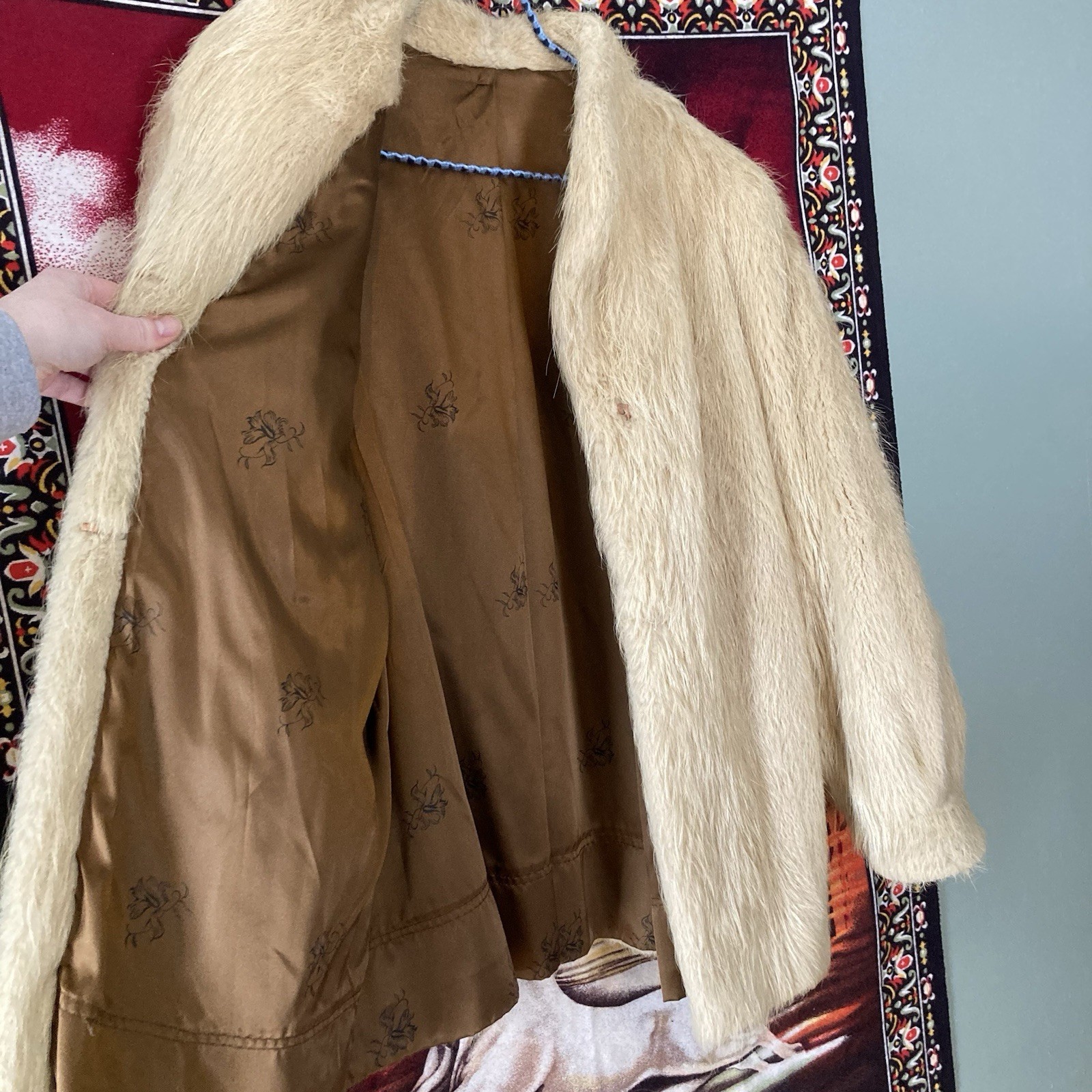 Vintage Real Fur Coat – Likely Nutria – Repair Project / Statement Piece
