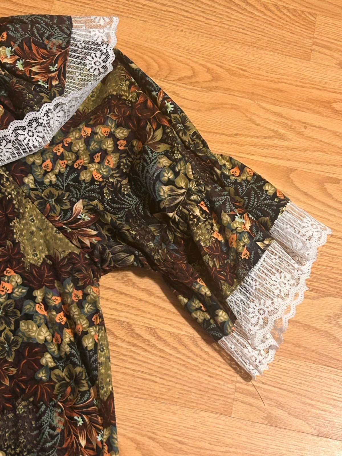 Vintage Fun&Fancy Originals Square Dance Floral Outfit Circle Skirt Sz XL