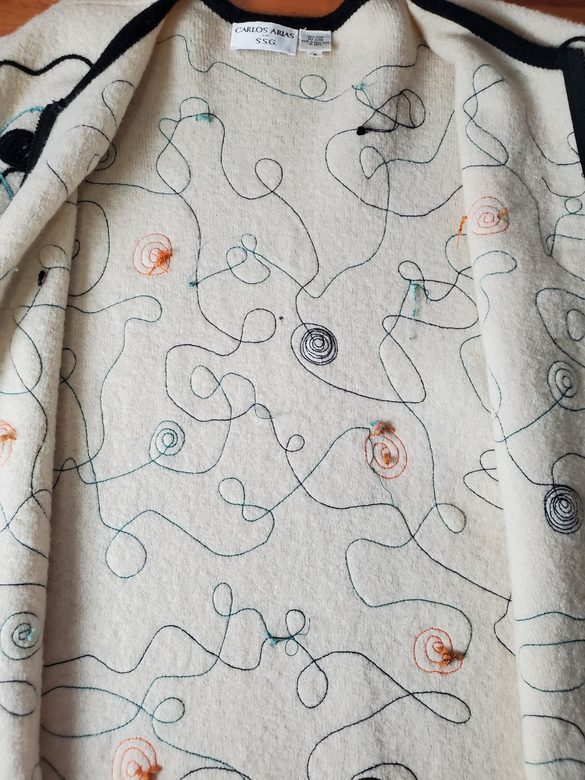 Vintage Wool Jacket Coat Phoebe Buffay Retro Glam Hippie Boho Festival Twee Art