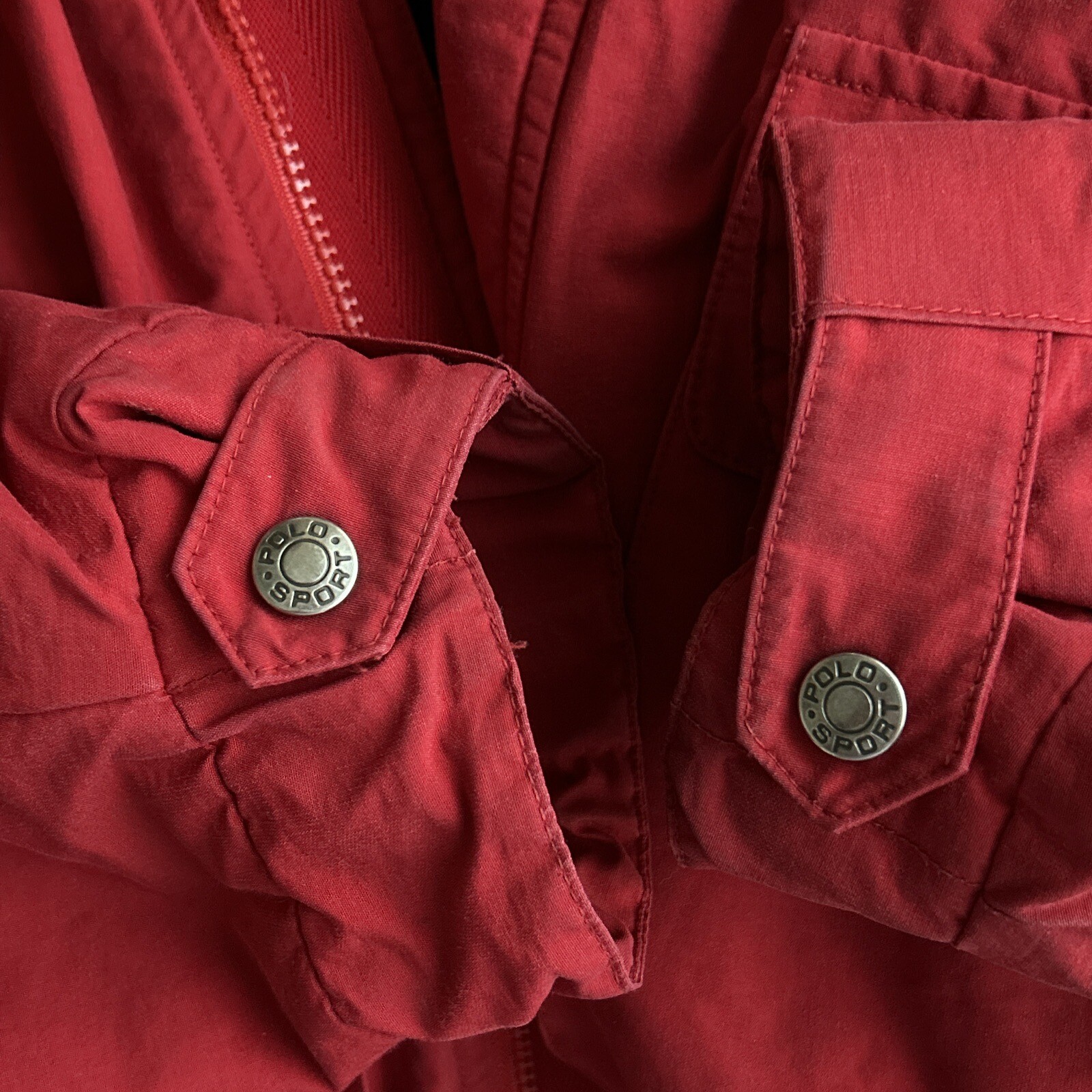 Ladies Ralph Lauren vintage Polo Jacket Red MED Elastic Waist Classic style EUC