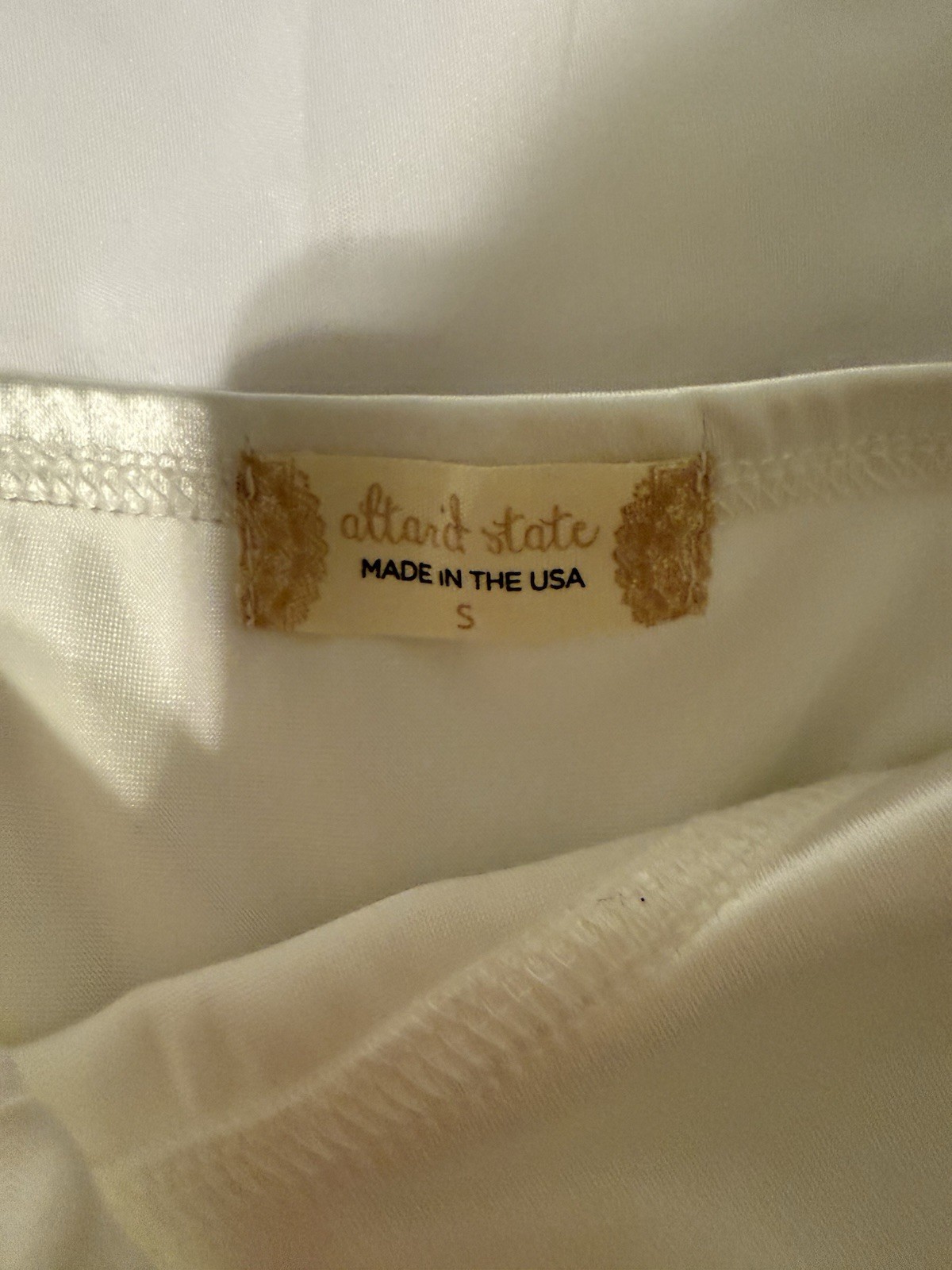 Attard State Regular Size small white/Ivory Satin dress
