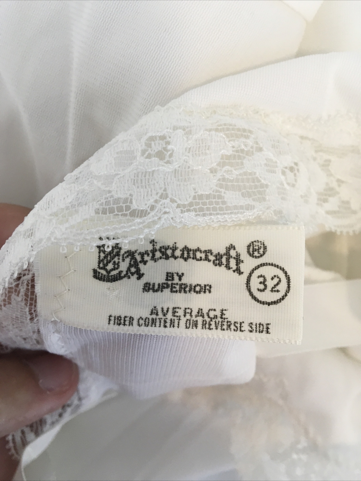 Aristocraft Vintage Full Length Slip Ivory Off White Embroidered Bows NEW NWT