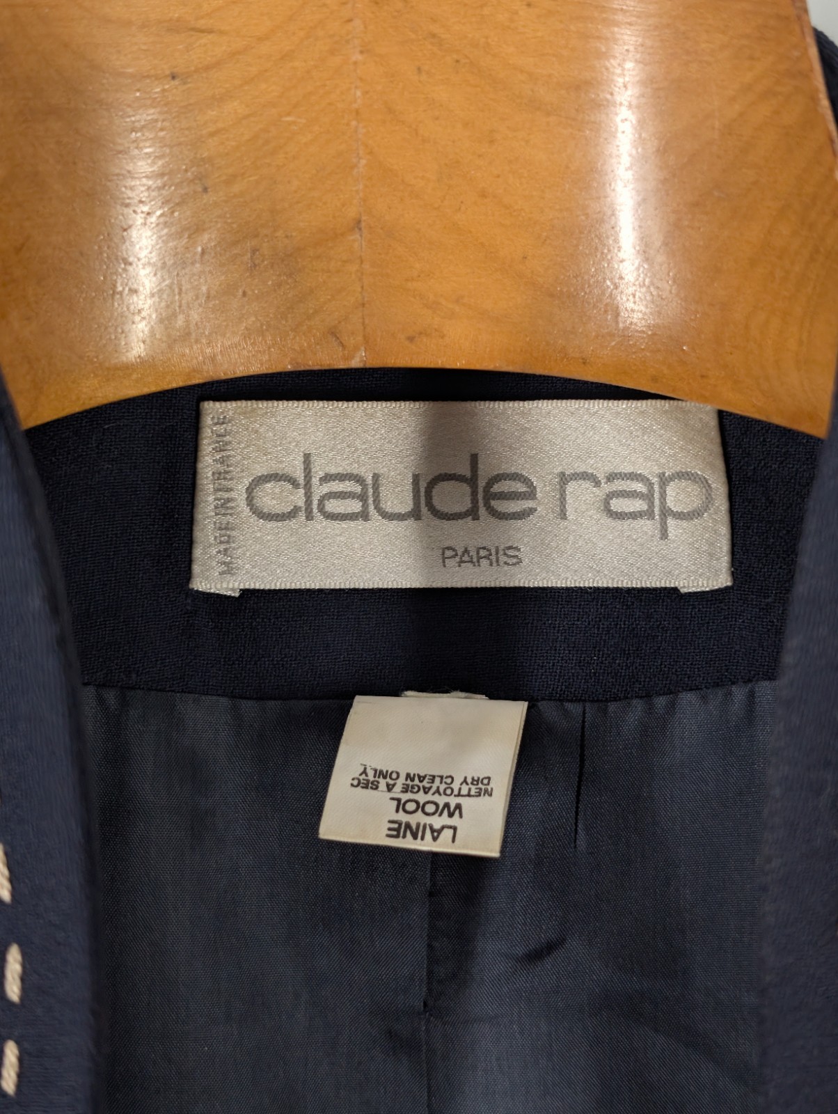Claude Rap Vintage 80s 90s Hardware Clasp Geometric Cuff Power Blazer Jacket 38″