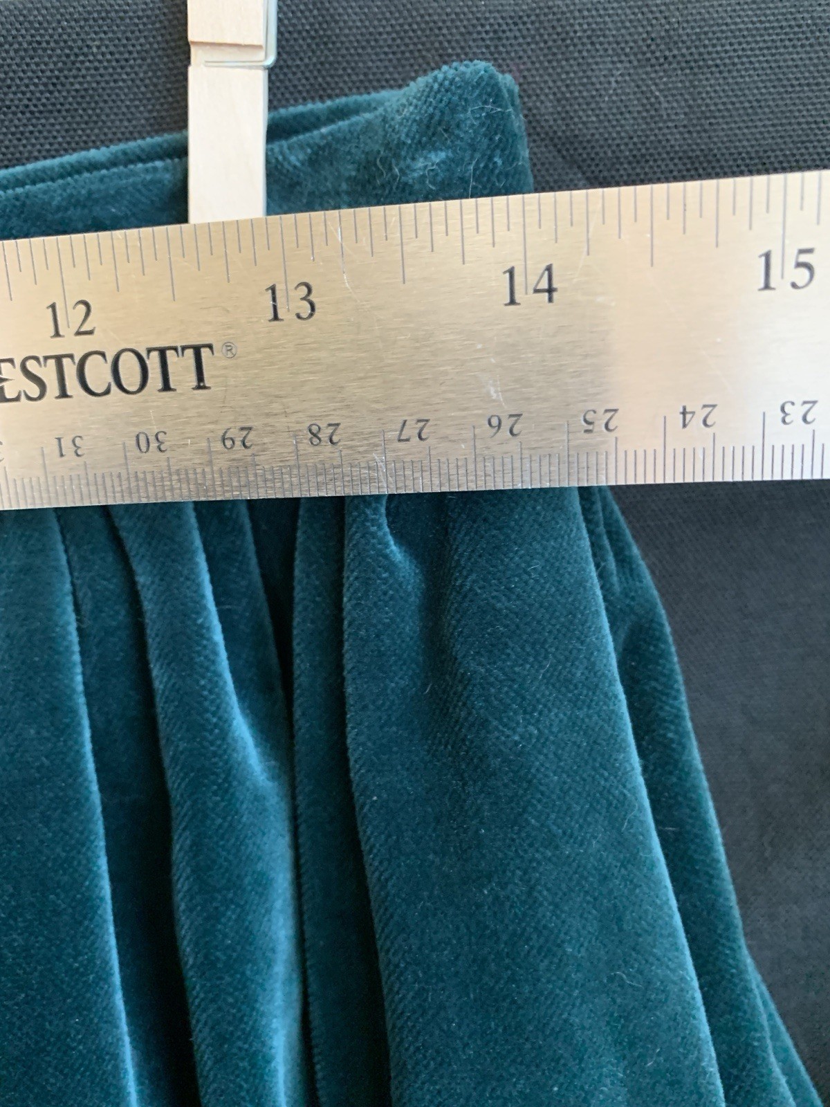 Vintage 1980s/90s Laura Ashley Deep Green Velvet Skirt (Pockets, Lined) Size 12