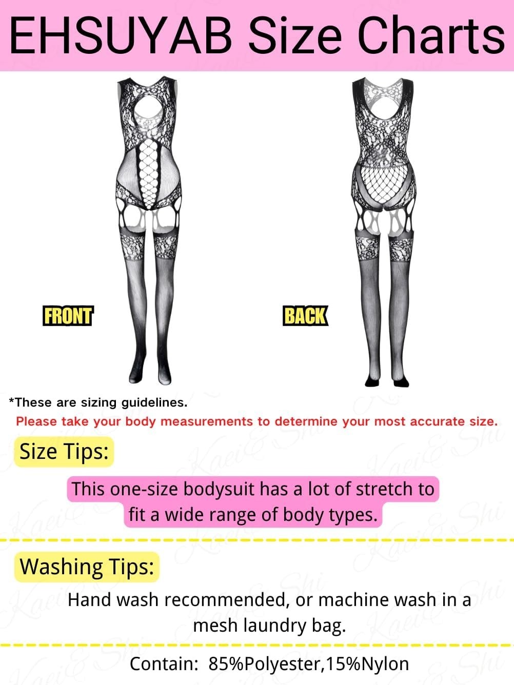 EHSUYAB Women Body Stockings Sexy, Exotic Dancer Fishnets Lingerie Glow Party, F