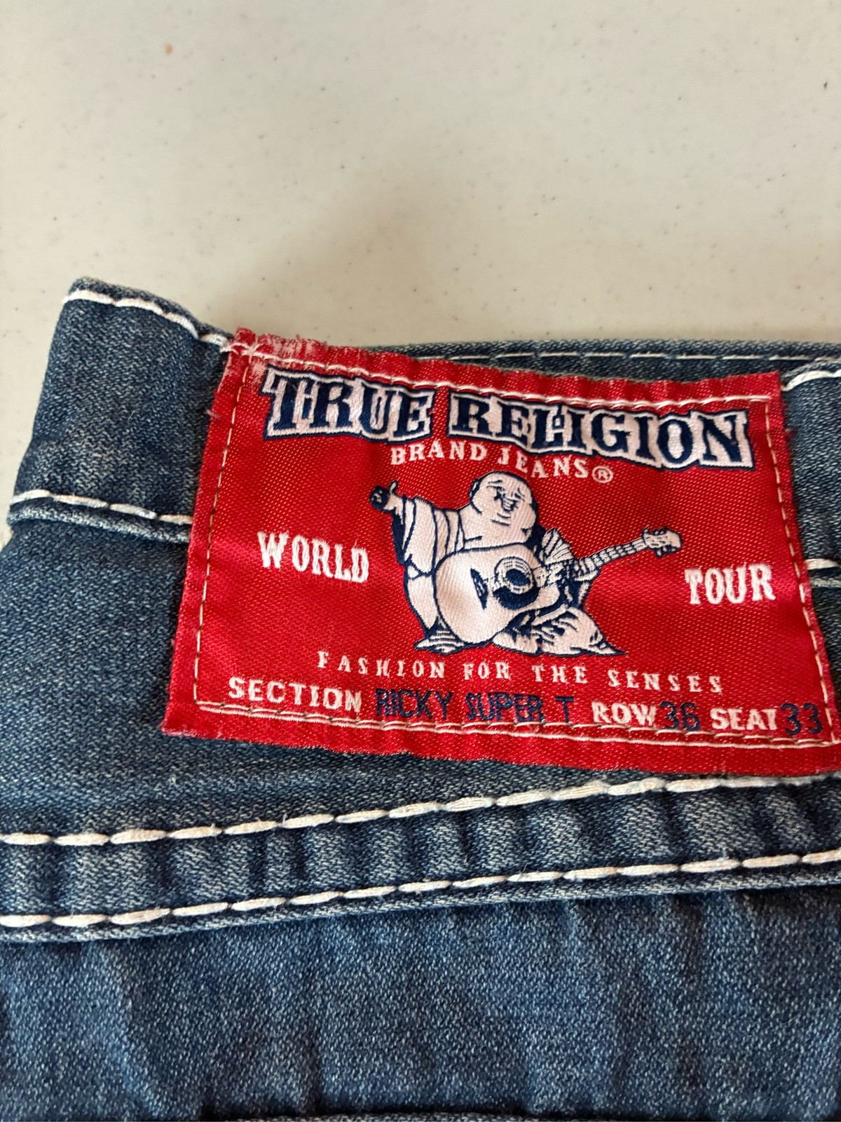 True Religion Ricky Super T Jeans Great Pair Super Look 36 Waist