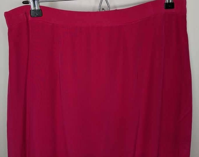 Skirt Hot Pink Vintage Silk Anne French Midi Straight Pencil Below Knee Mod 12