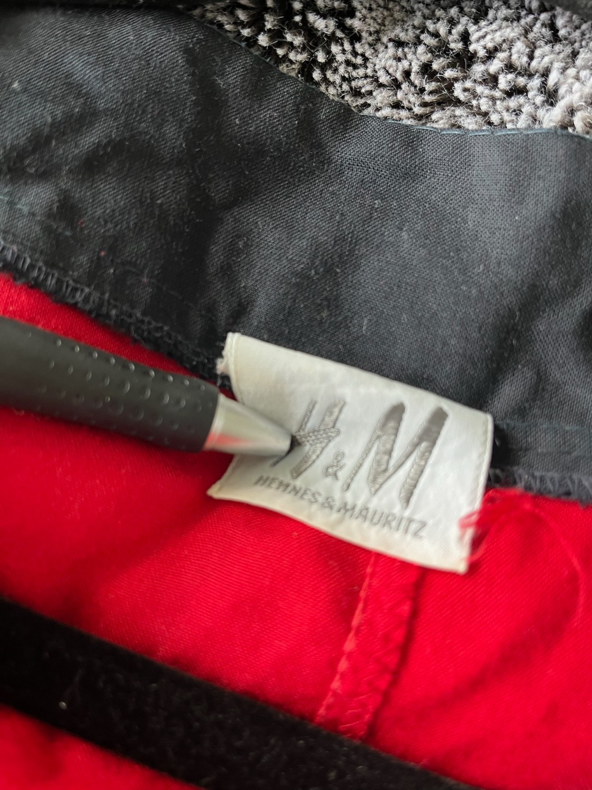Vintage Archival H&M Hennes & Mauritz Red Black Blouse Top M 38/40 1960s 1970s