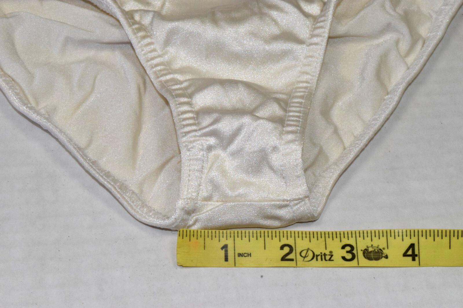 Vintage Leotard Costume Gallery Size XS 80s Shimmery White Stretch Made USA