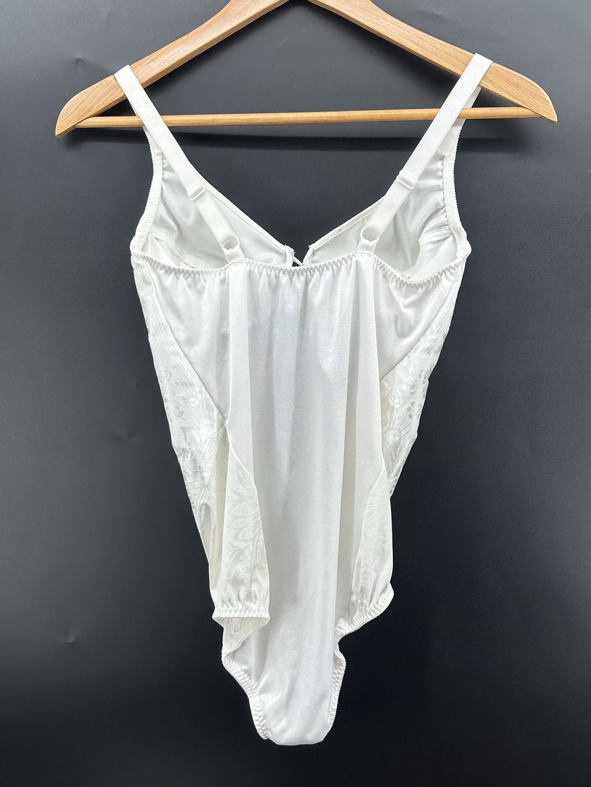 Vtg Vanity Fair Bodysuit Unitard Sz 36 C Lingerie One Piece Coquette Fairy AA32