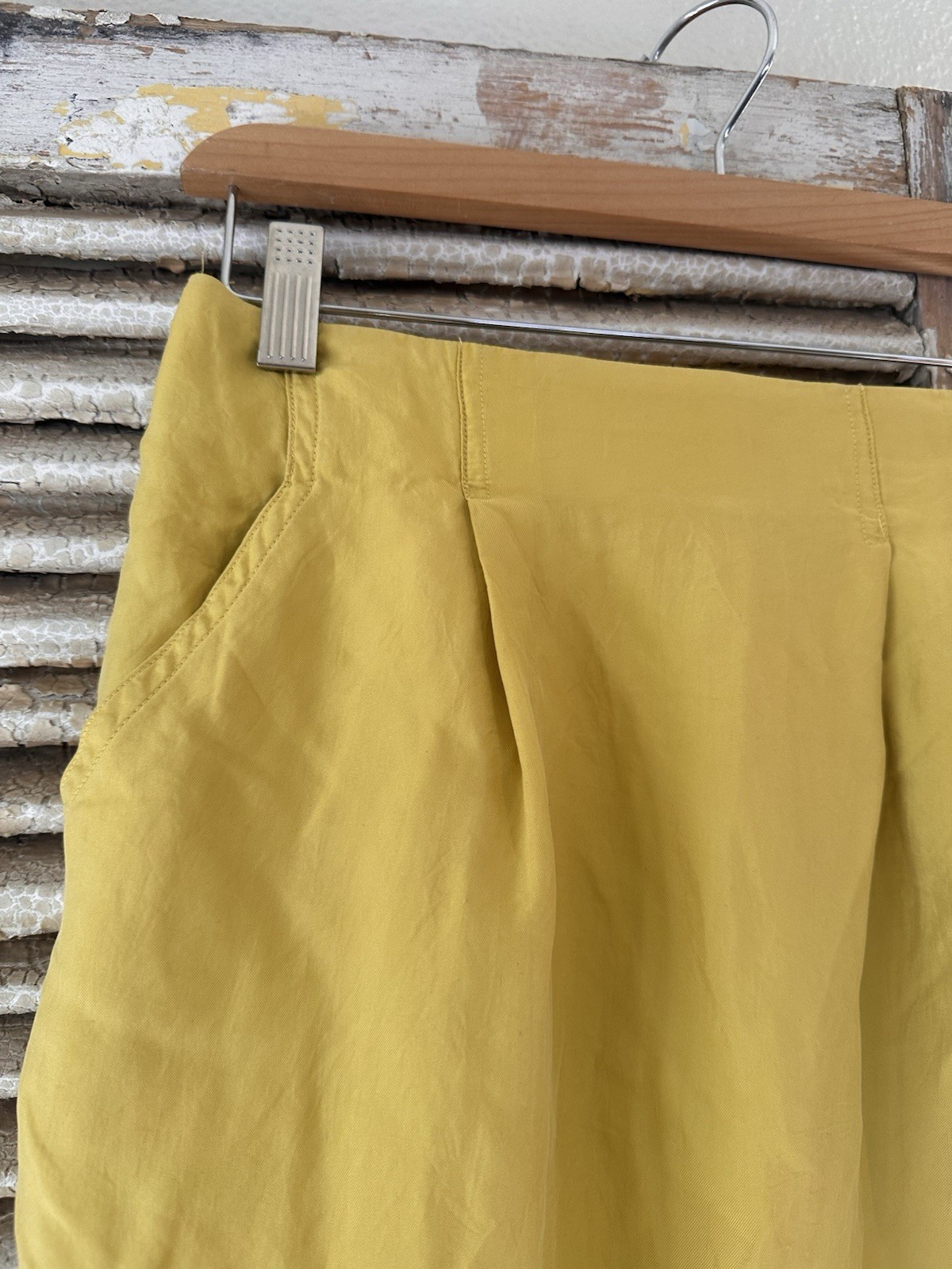 B2 Contempo Casuals Yellow Silk 2 Piece Skirt Set Vintage Size 9-see Meas.