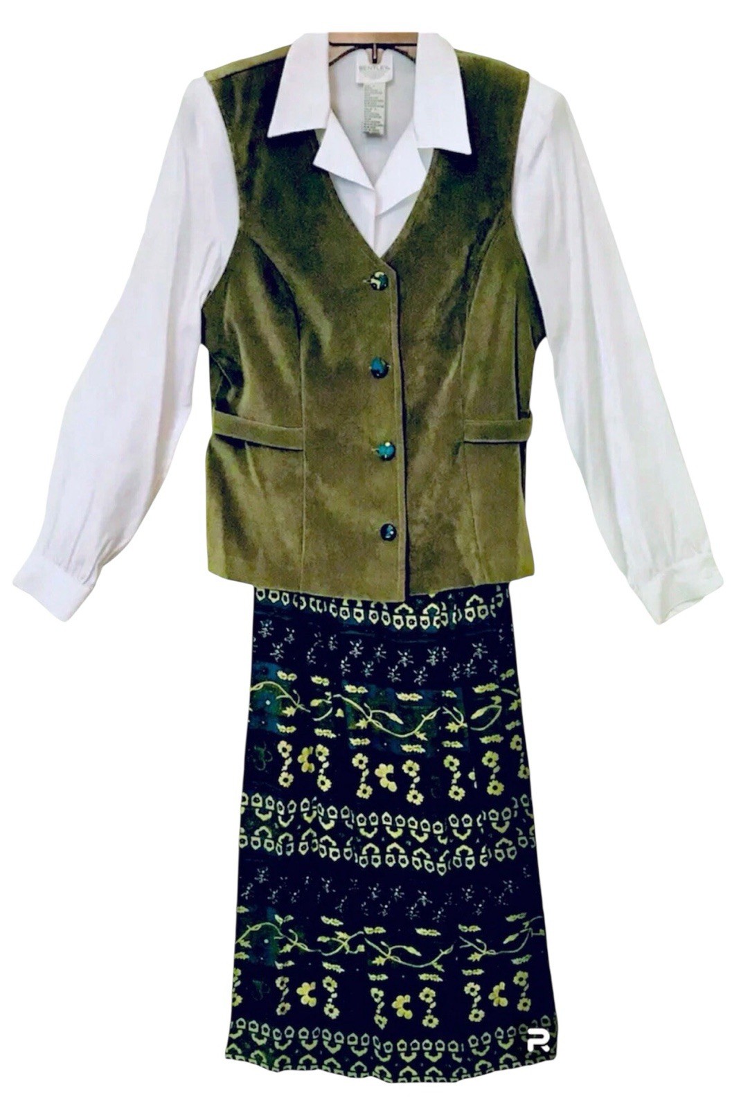 TR Bentley Vintage 1990’s Womens 8 Urban Country Floral Tapestry Vested Dress