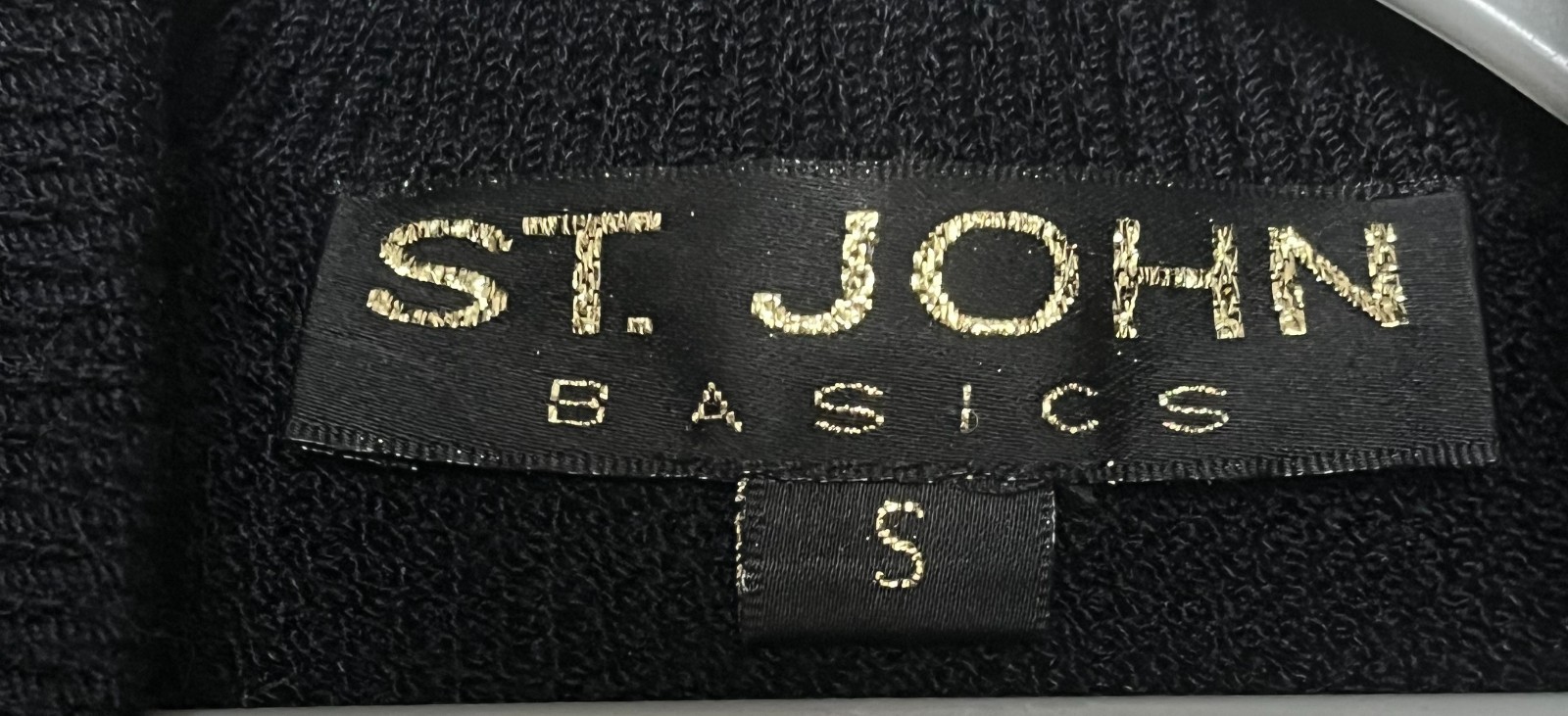 ST. JOHN BASICS Black Santana Knit OPEN FRONT Blazer/Cardigan SMALL