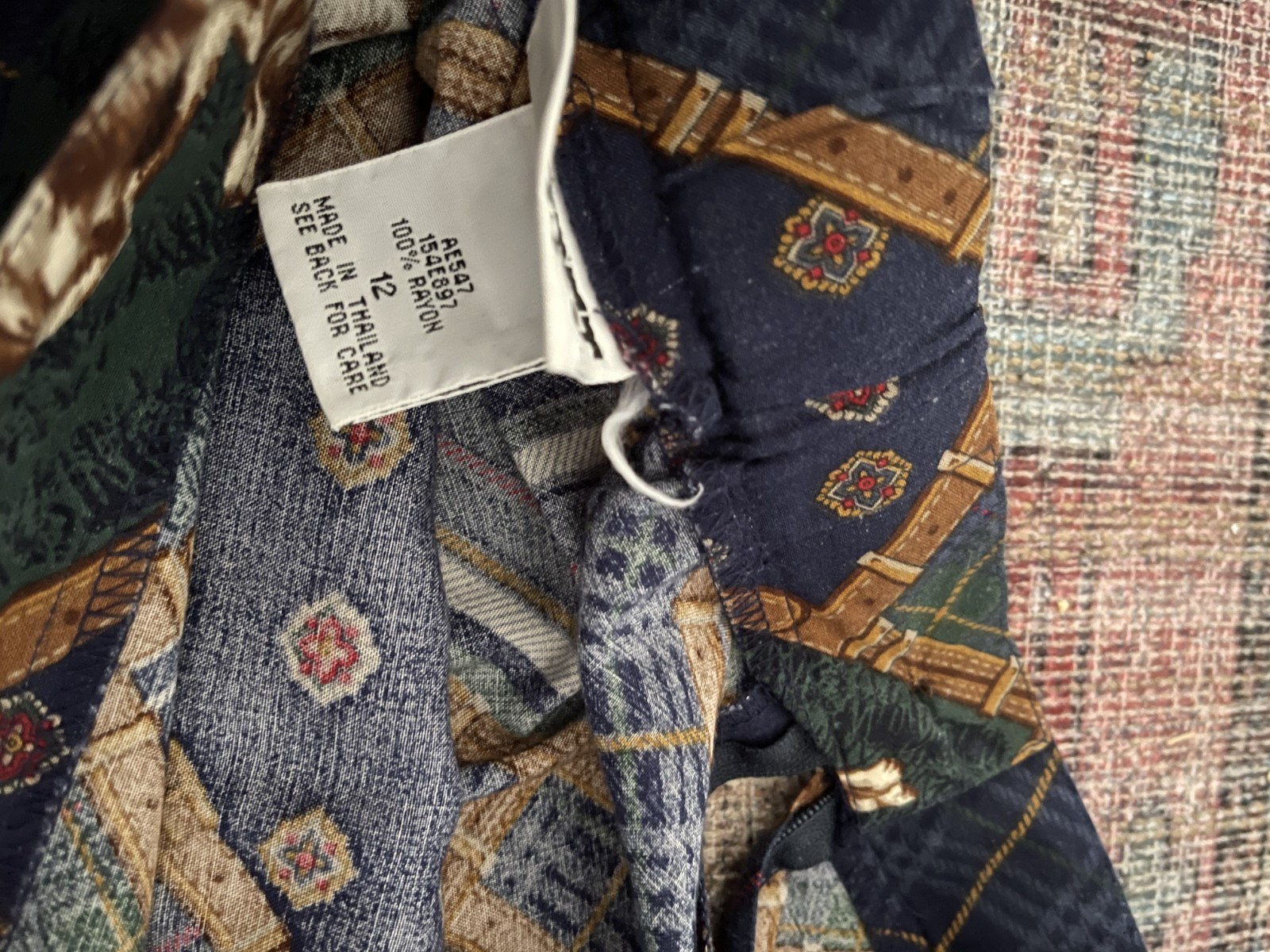 80s Plaid Dog Vtg Koret A Line Skirt. Size M RL Polo Aesthetic Dark Academia
