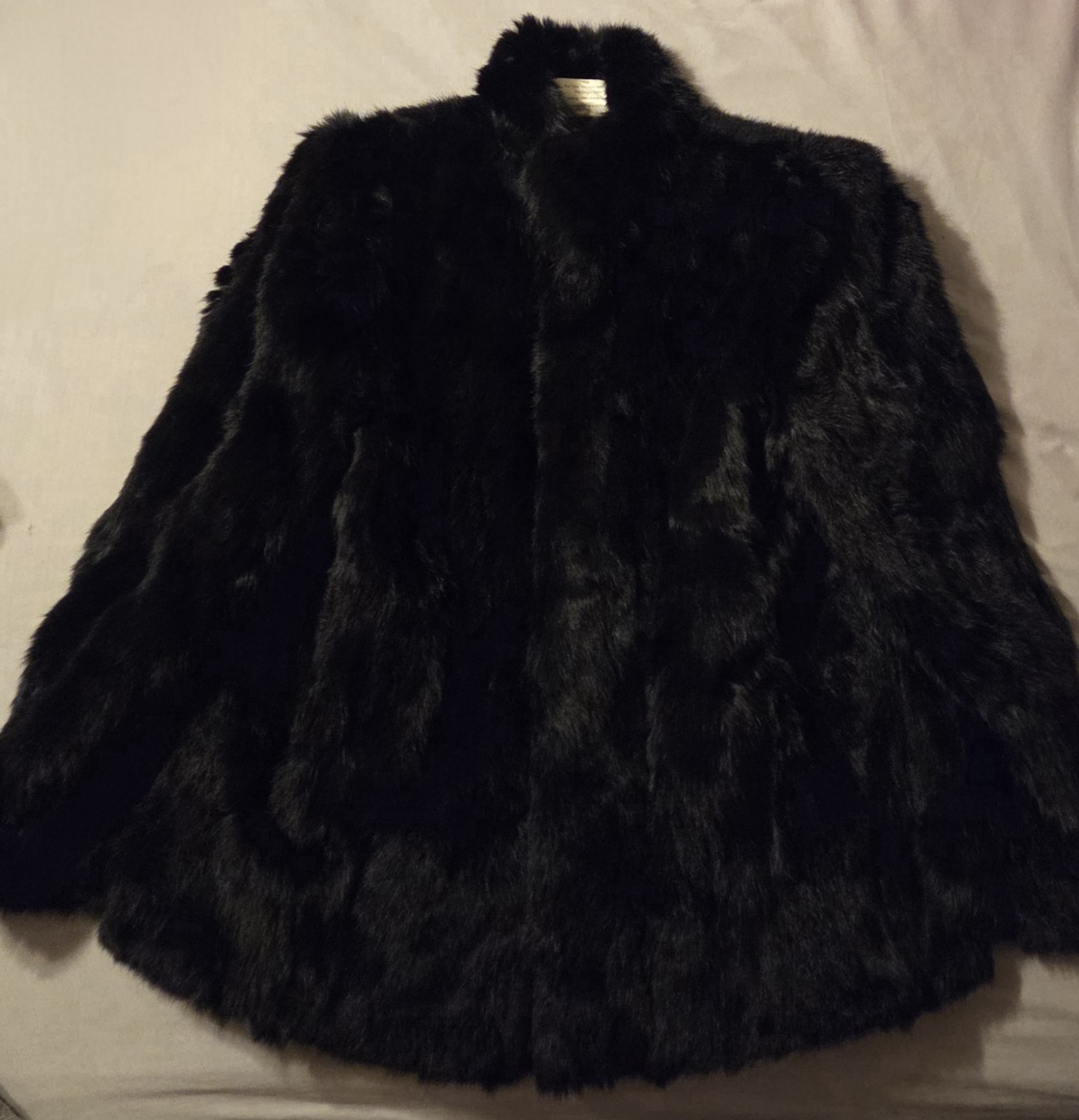 Somerset Furs Black Rabbit Fur Coat Large 100% Pure Rabbit Fur Women’s