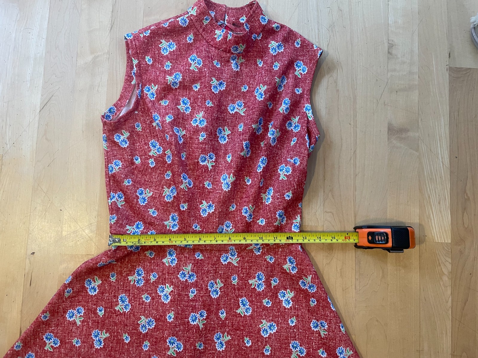 Vintage Puritan Forever Young Red Multicolor Floral Dress