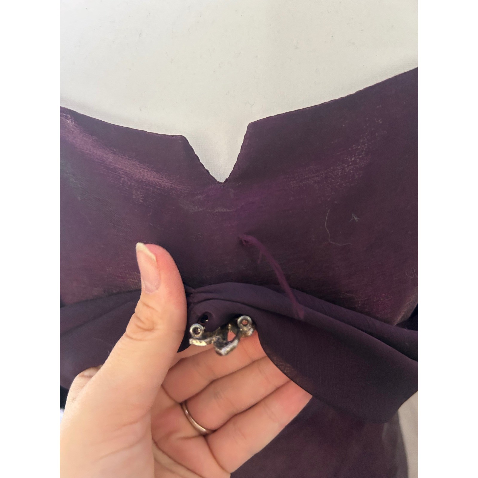 Dave & Johnny Vintage Iridescent Purple Gown 90s Dress Sz 7-8 Maxi Whimsigoth