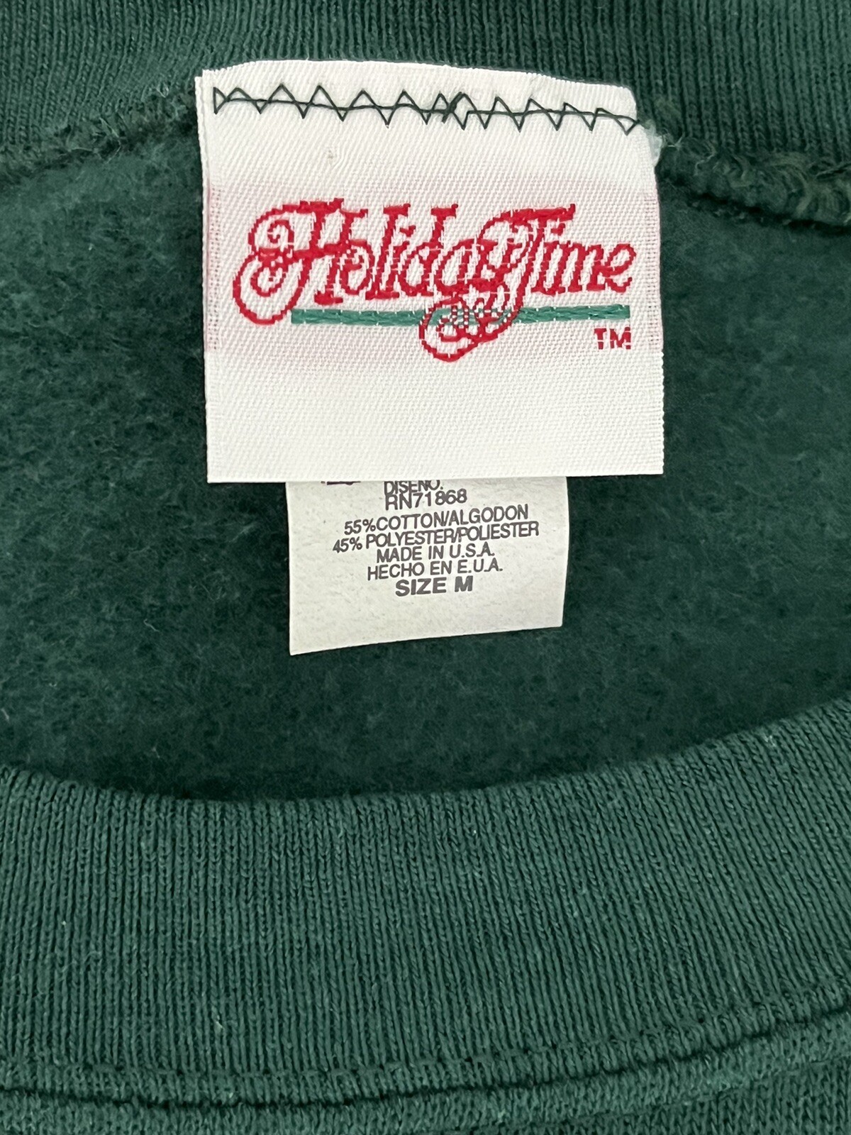 Vintage Women’s Christmas Holiday Sweatshirt Size M Textured Snowman 90s