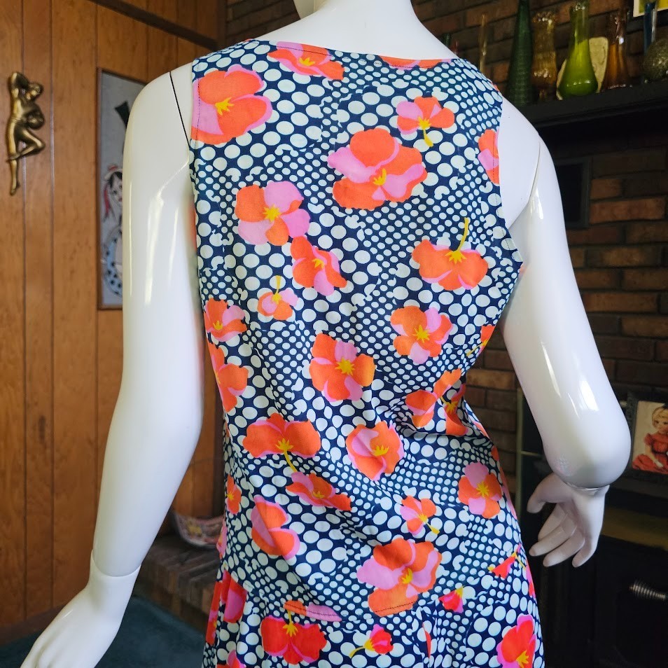 Vtg 70s Mod Op Art Bubble Psychedelic 3pc Tunic Top Wide Bellbottom Pantsuit M/L