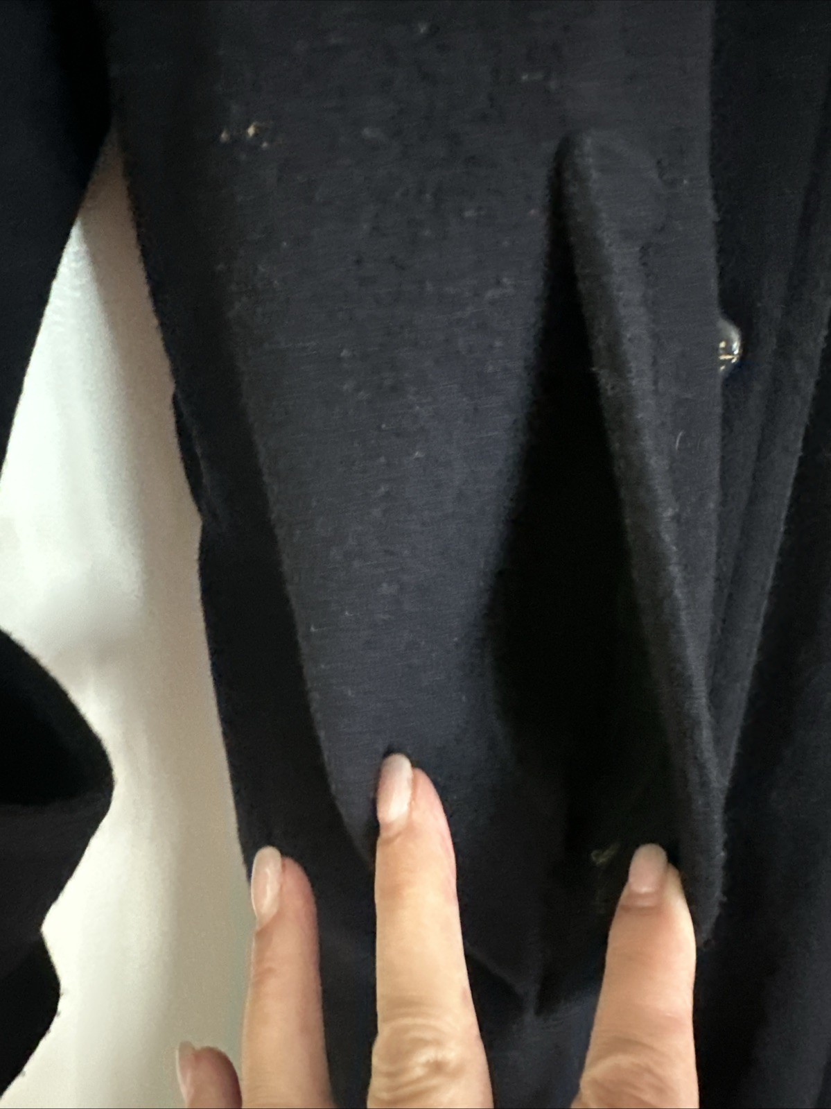 Vintage Loden Frey 1842 Wool Blend Coat West Germany Navy Blue Trenchcoat Large