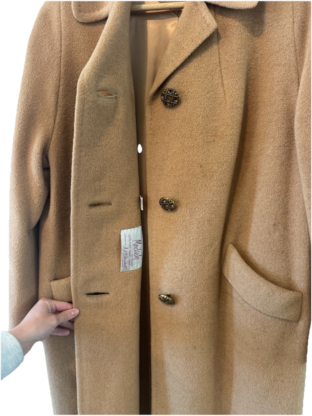Vintage 1940s Camel Hair Coat | 100% Pure Camel Hair | Authentic | Silk Lining