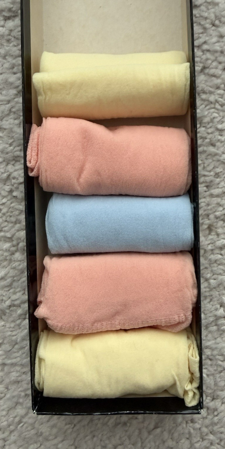 Vintage Knee Hi’s 5 pair Multicolor Original Package Fits Size 9-11 Made in USA