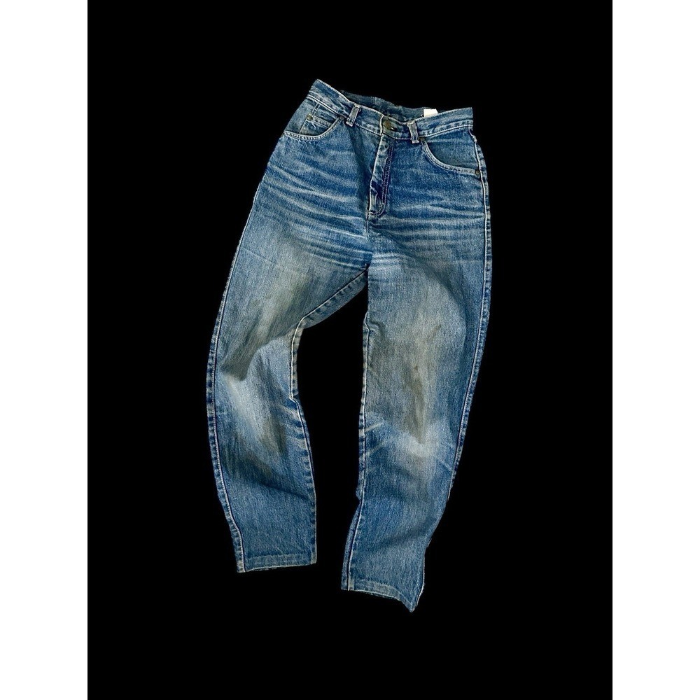 Vintage 70s Levi’s 573 Railroad Womens Jeans 3 (26×27) White Tab Denim Distress