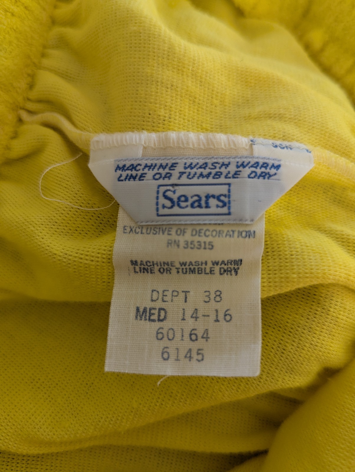 Vtg Rare 70s Y2k Sears Terrycloth Short Yellow Romper Tube top Bandeau XS-SM