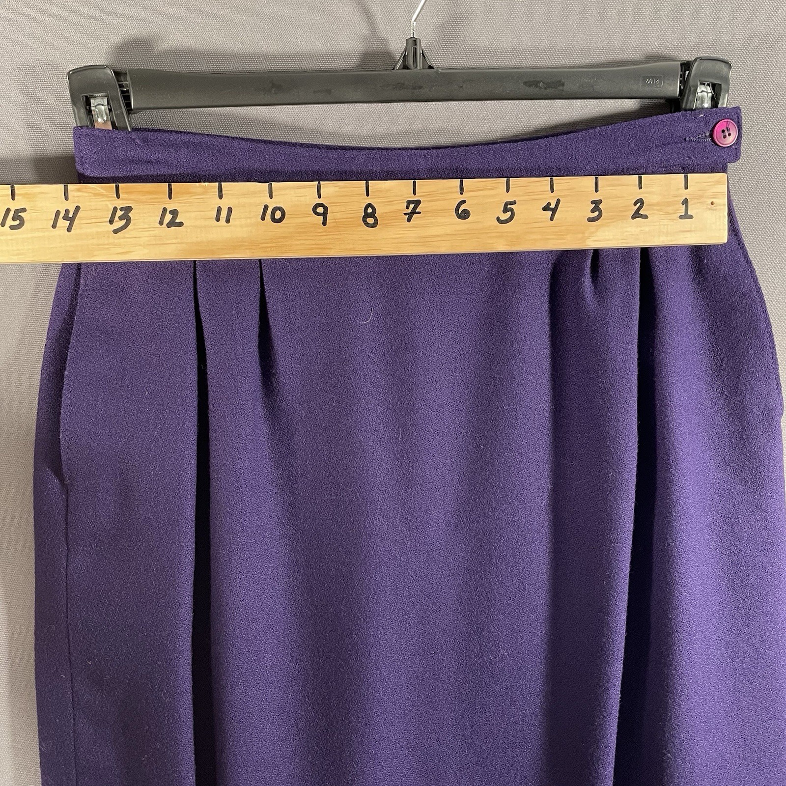 Vintage 1980’s Pendleton Wool Crepe Suit Skirt Blazer Purple USA Sz 8 *READ*