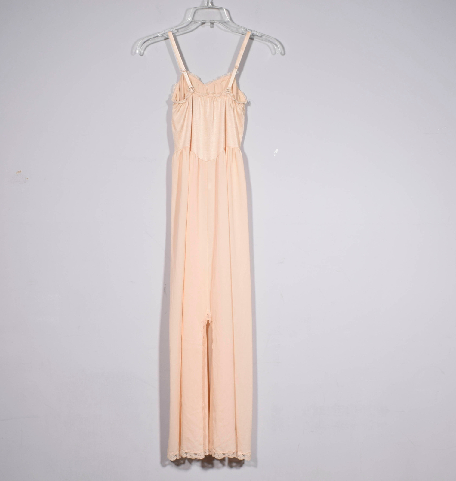 Vintage Vanity Fair Nylon Full Slip-Golden Beige-Lace Trim-34 LL