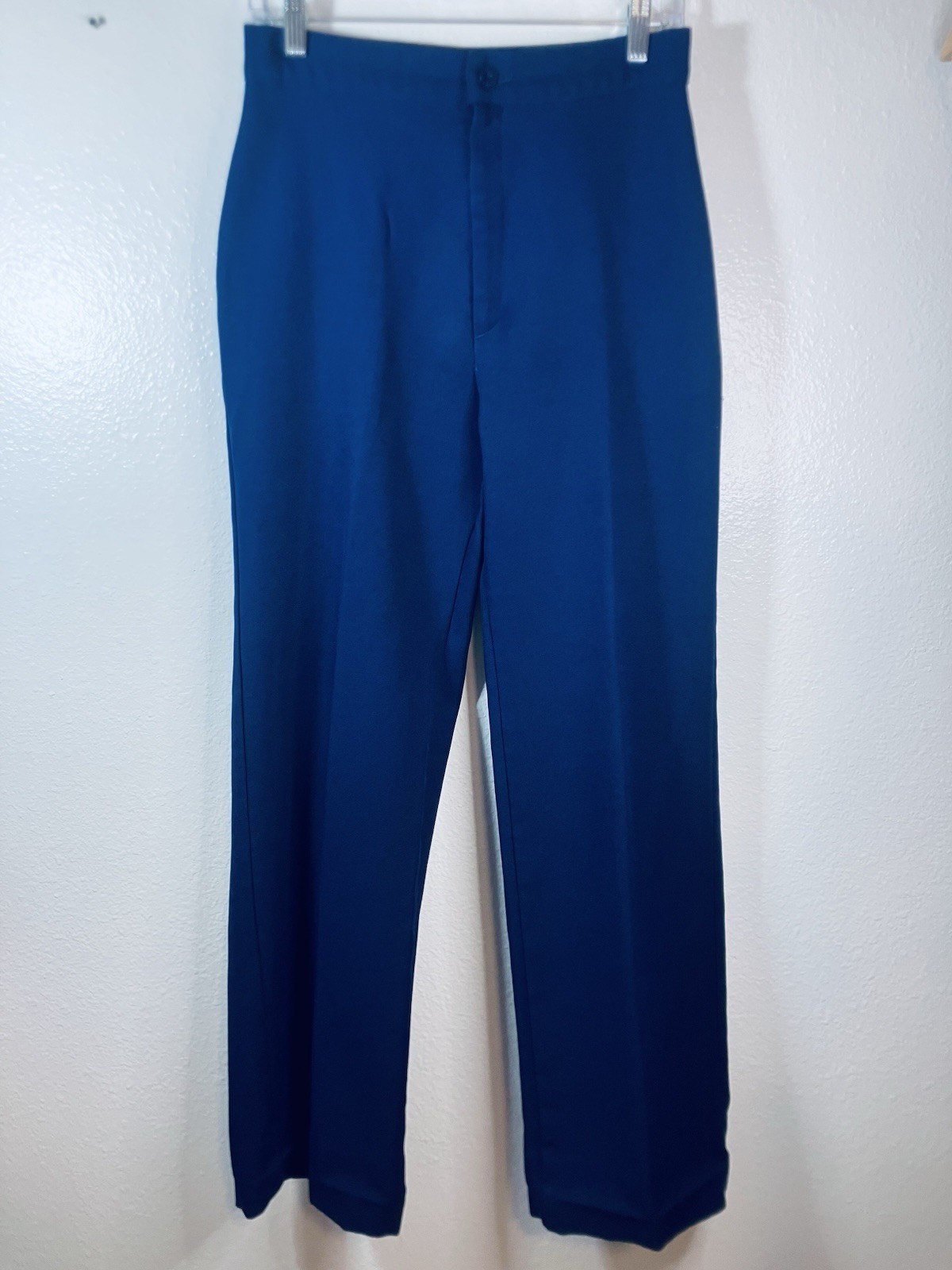 Vintage JCPenney Polyester Navy Pants Womens 28×30 Retro 70s Disco Office Siren