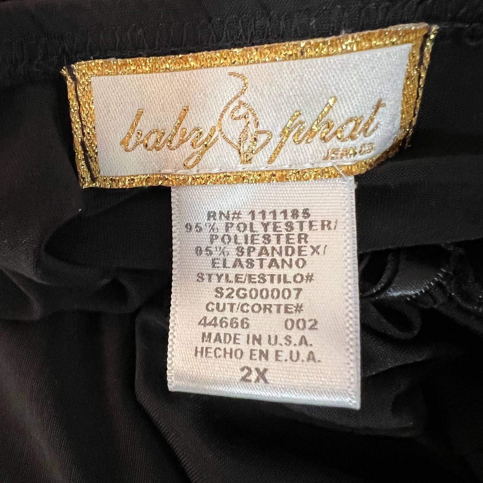 Baby Phat Black Halter Open Back Midi Dress Rhinestone Cat Y2K Plus Size 2X
